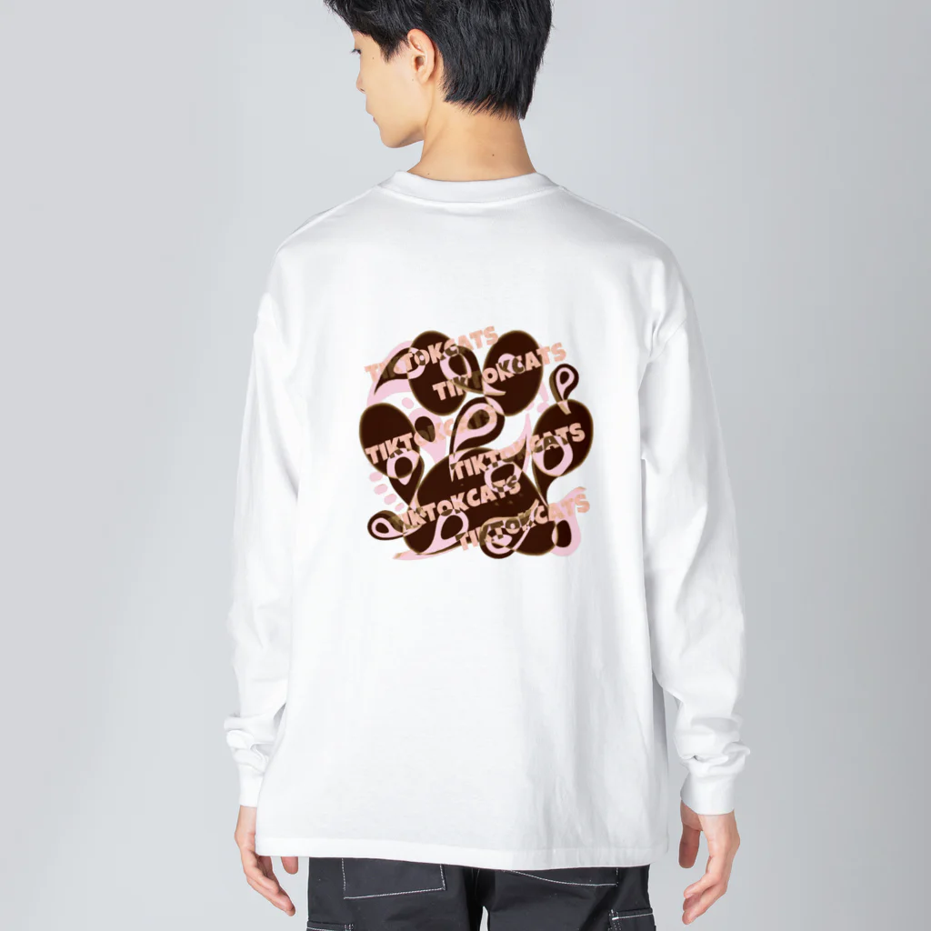 くぅTikTok猫部のTikTok NekobuロゴロンＴ Big Long Sleeve T-Shirt