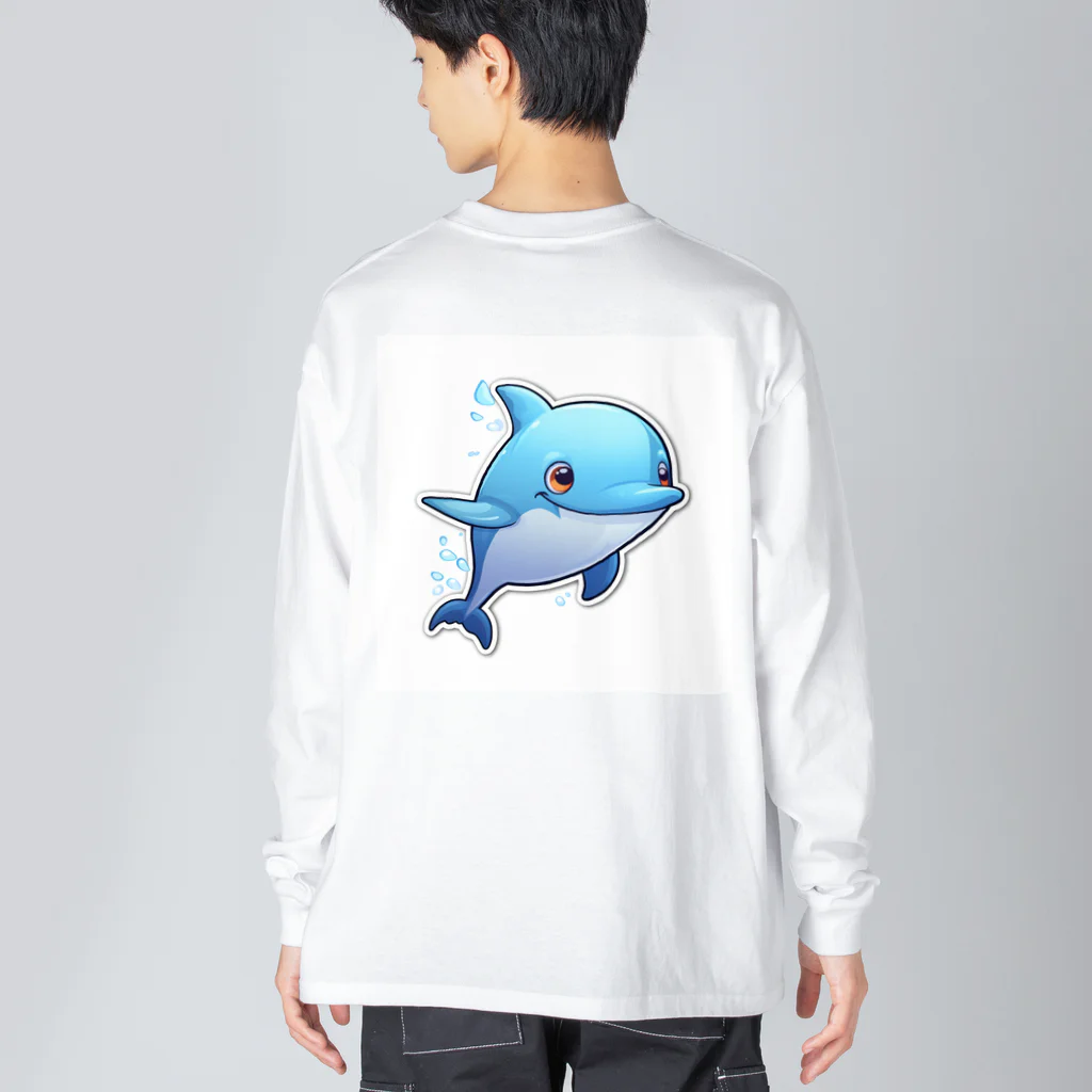 ワクワクセレブレイトのイルカくん Big Long Sleeve T-Shirt