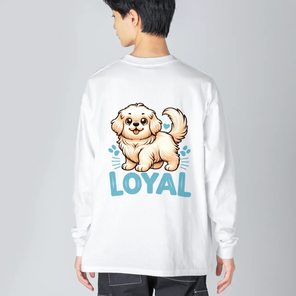 センターフィールドのロイヤル犬 ビッグシルエットロングスリーブTシャツ