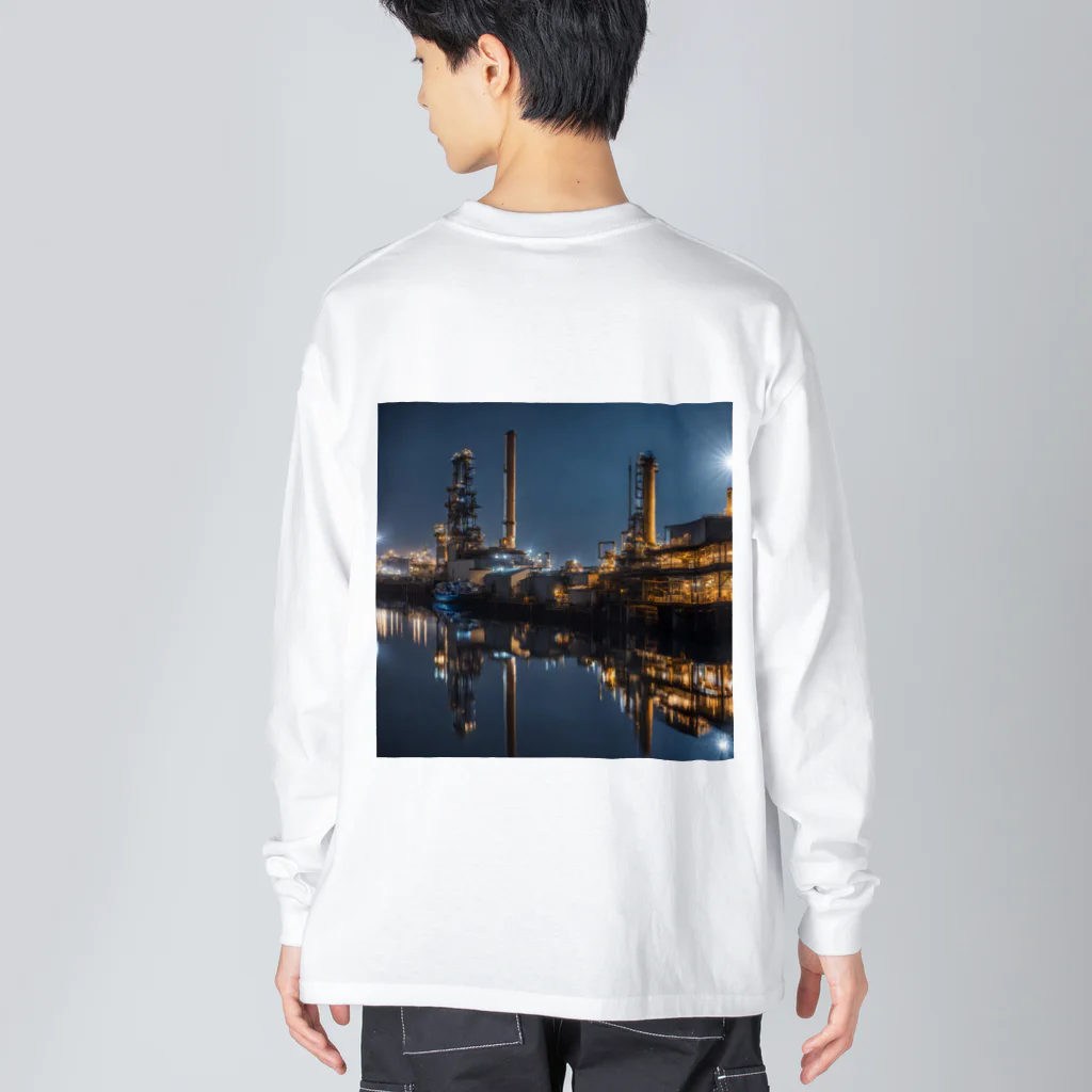 夜景ショップの夜景の綺麗な埠頭のグッズ Big Long Sleeve T-Shirt