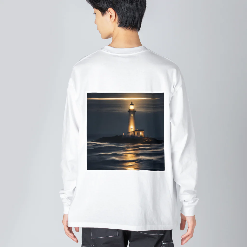 夜景ショップの幻想的な灯台のグッズ Big Long Sleeve T-Shirt