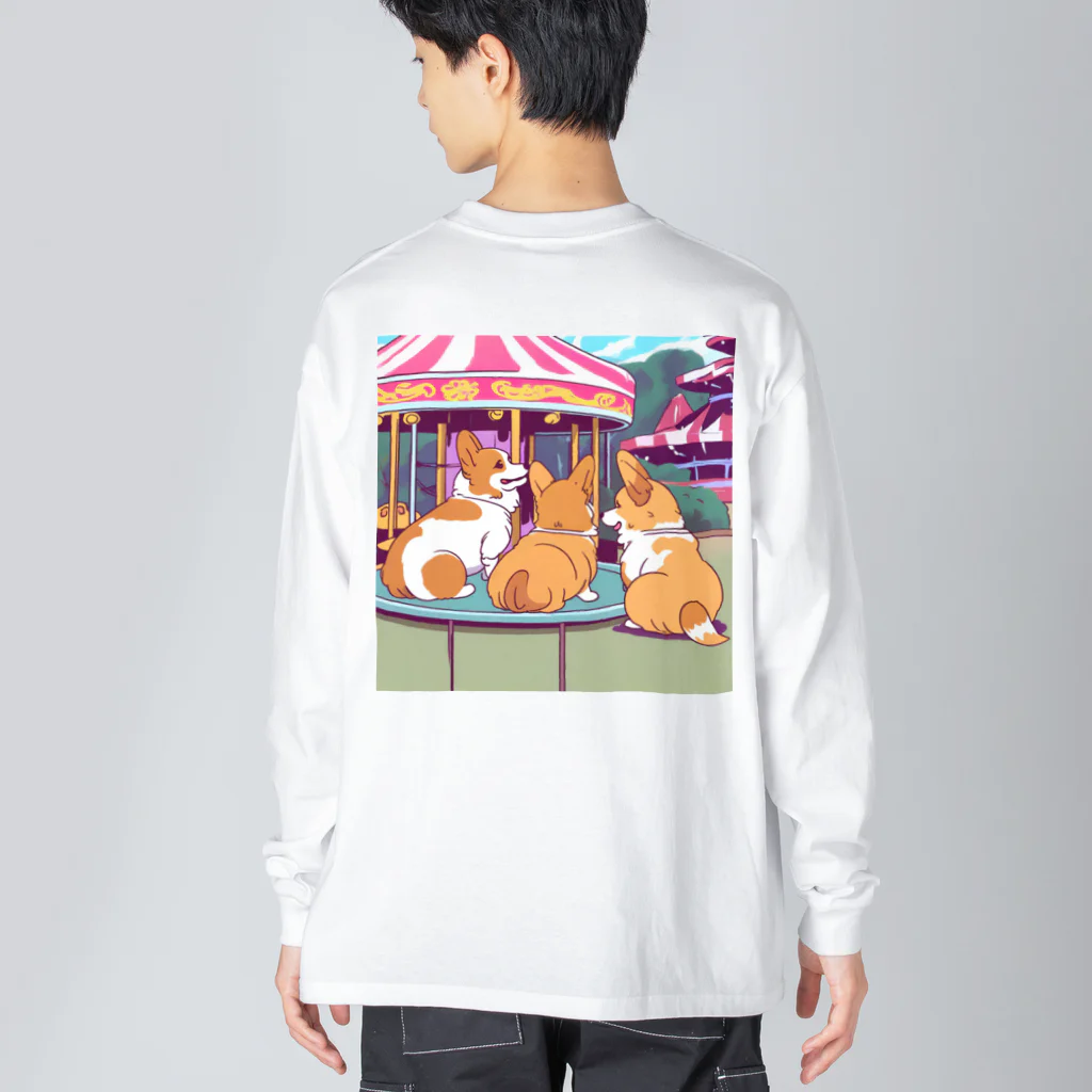 Cute dogsのI love my dogs ビッグシルエットロングスリーブTシャツ