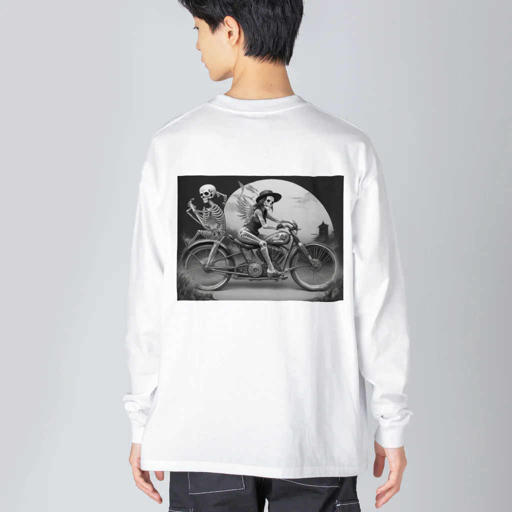 Skull sectionのドクロとバイク Big Long Sleeve T-Shirt