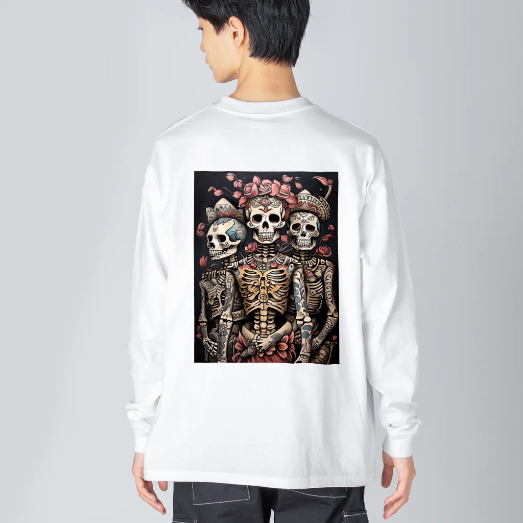 Skull sectionのガイコツのデザイン ビッグシルエットロングスリーブTシャツ