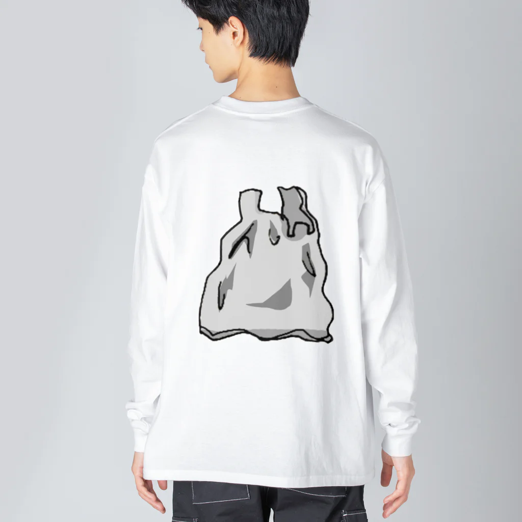 royro_desingの漂着物　海ごみのレジ袋 Big Long Sleeve T-Shirt