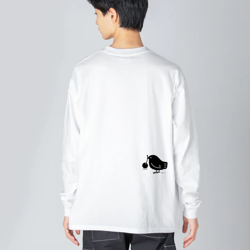 イラスト MONYAAT のワンポイント　みつぐとり Big Long Sleeve T-Shirt