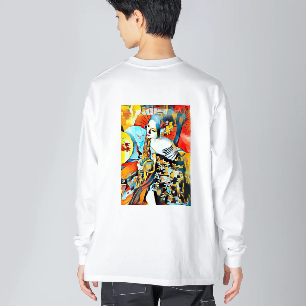 UkoSaxyアゲアゲグッズのUkoSaxyアゲアゲグッズ復刻版 Big Long Sleeve T-Shirt