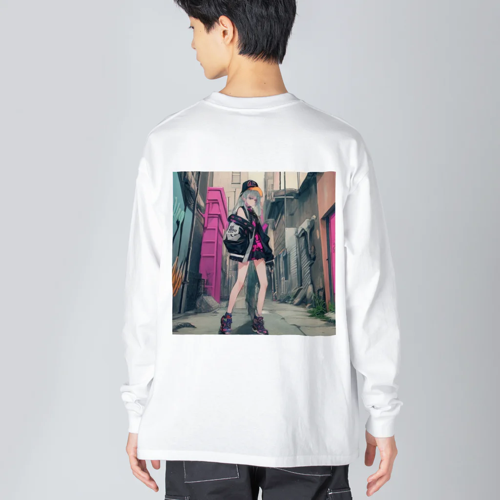 shiba9のパンクガール Big Long Sleeve T-Shirt