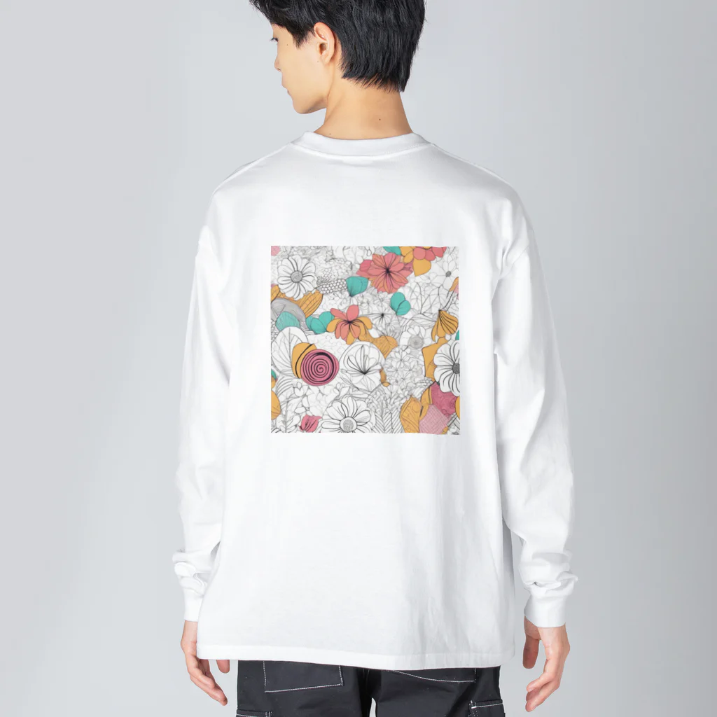 moko's merry shopのはなさき ビッグシルエットロングスリーブTシャツ