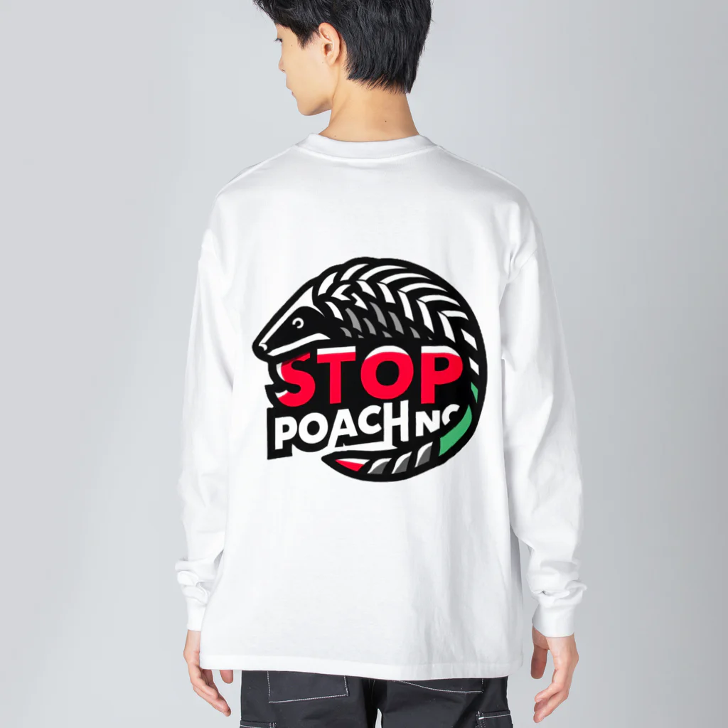 STOP POACHNGのPANGOLIN（センザンコウ） ビッグシルエットロングスリーブTシャツ