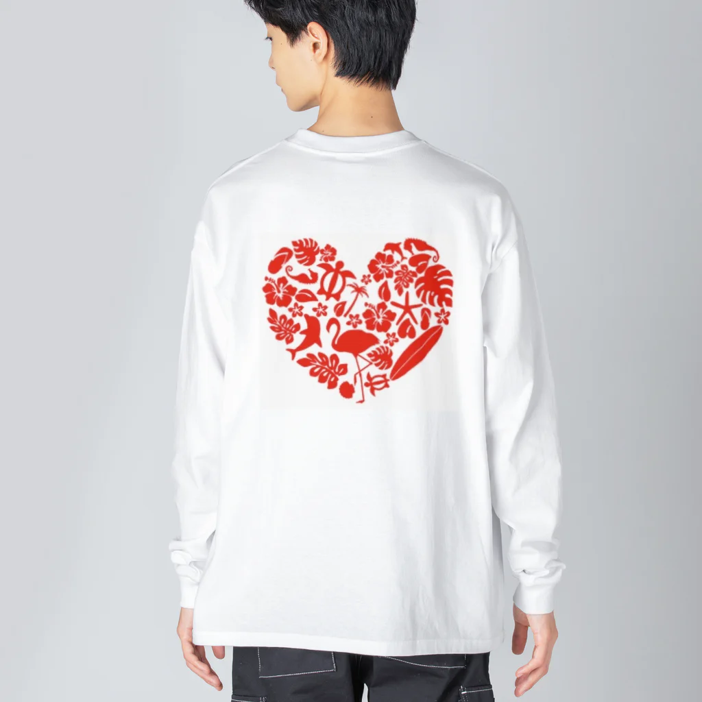 Angel  SmileのHawaiian Heart Big Long Sleeve T-Shirt