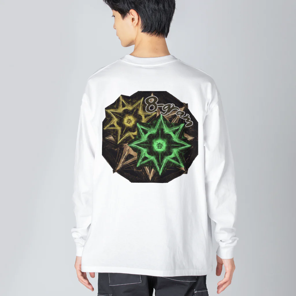 NaROOMの【Abstract Design】8-gram 八芒星🤭 Big Long Sleeve T-Shirt