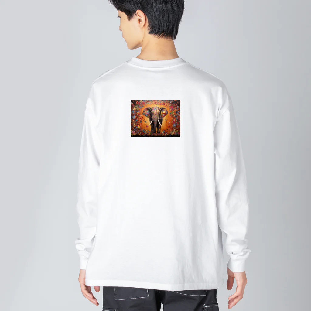 AQUAMETAVERSEのカラフルな像ラフルール1859 Big Long Sleeve T-Shirt