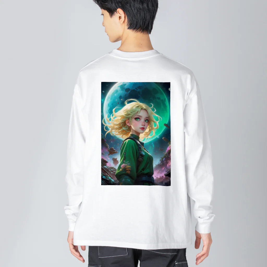 AQUAMETAVERSEの宇宙の凛とした姫 アメジスト 2846 Big Long Sleeve T-Shirt