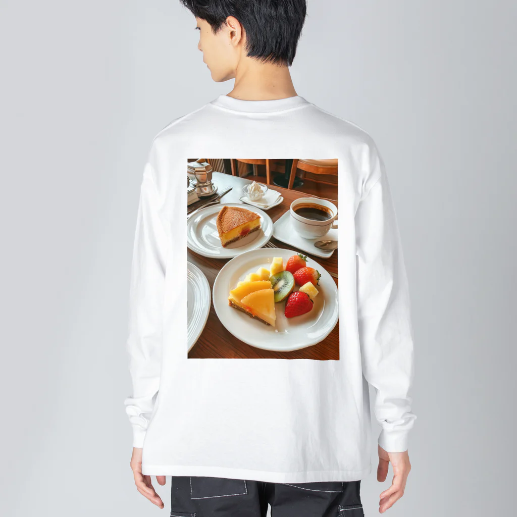 AQUAMETAVERSEのティータイム アメジスト 2846 Big Long Sleeve T-Shirt