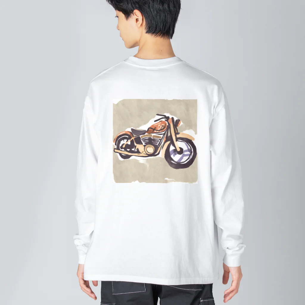 TILUのMotorcycle Big Long Sleeve T-Shirt