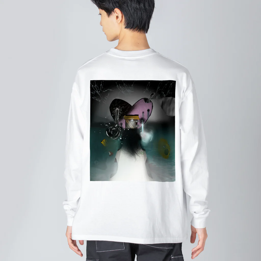 アフターネオの 心の迷宮（深淵の肖像） ビッグシルエットロングスリーブTシャツ