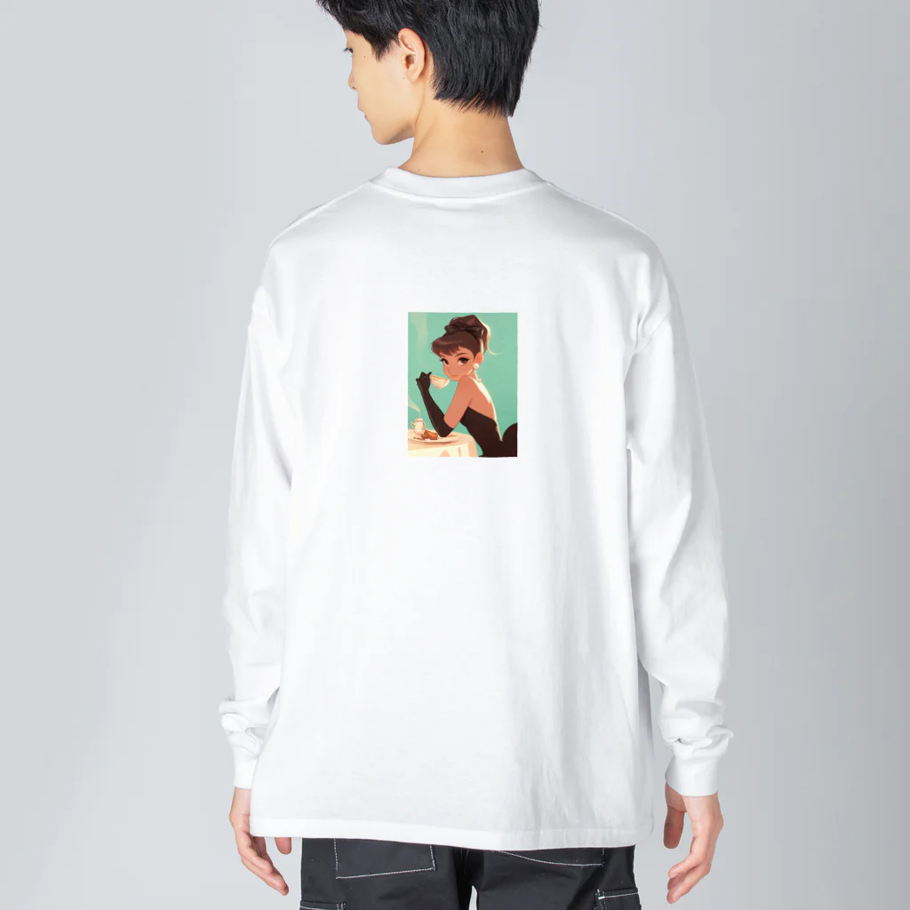 AQUAMETAVERSEのティファニーでお茶を　Hime  2530 Big Long Sleeve T-Shirt