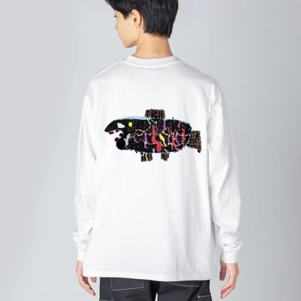 okono_eのA FISH by 5-year-old Big Long Sleeve T-Shirt