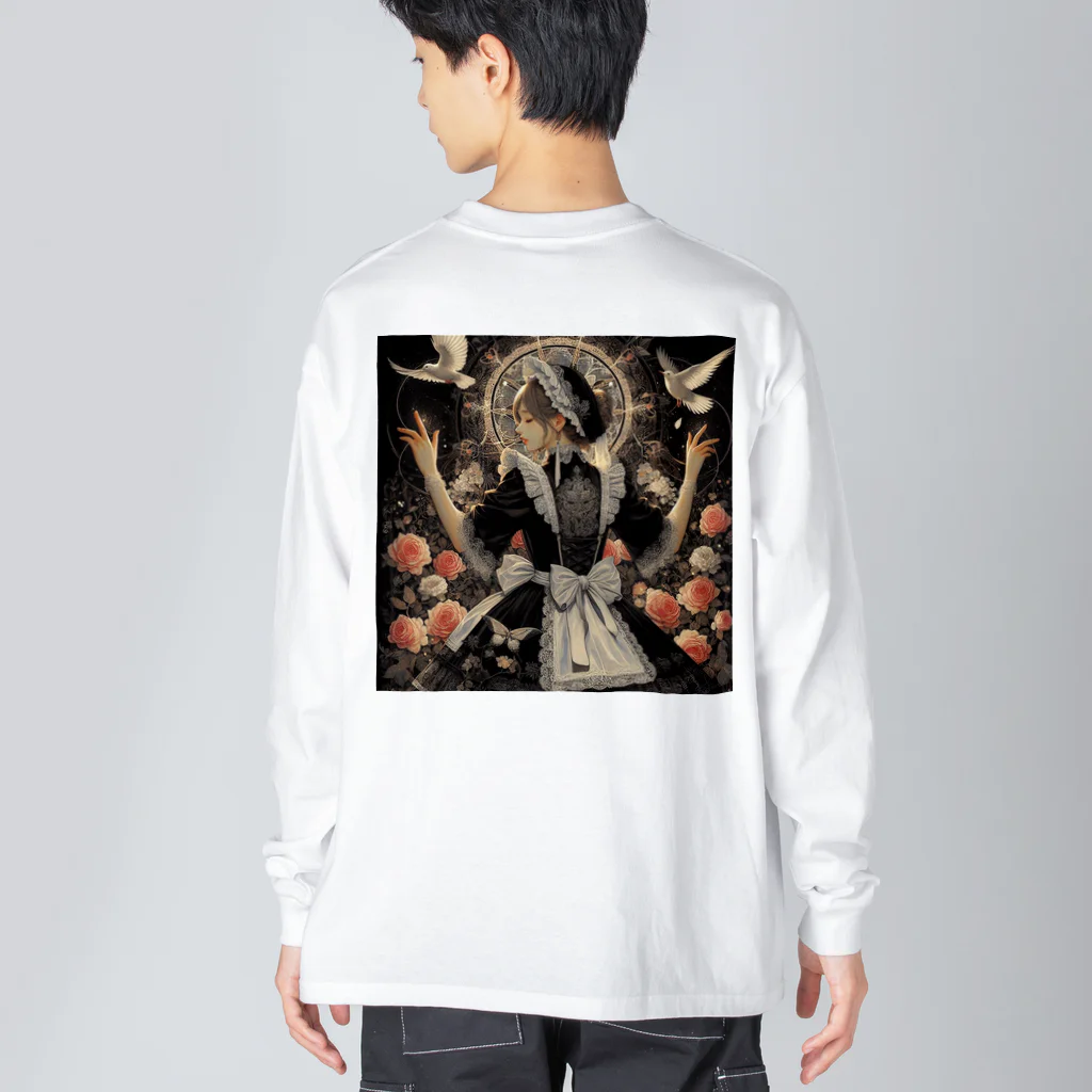 ミレーナのメイド黒 Big Long Sleeve T-Shirt