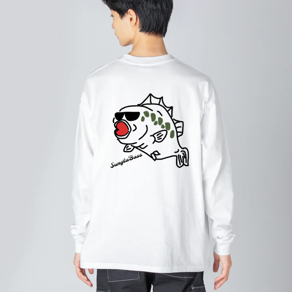 comaoのブラックバス　サングラバス Big Long Sleeve T-Shirt