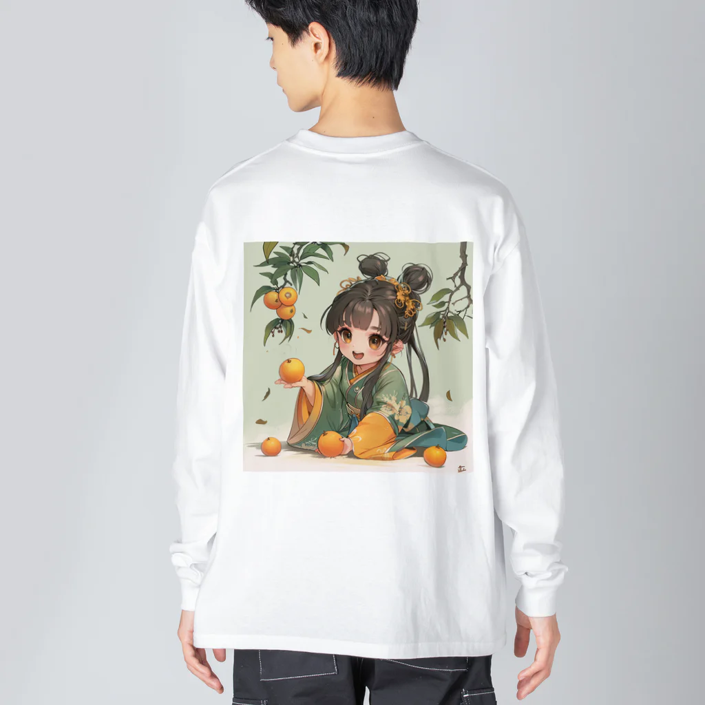 AQUAMETAVERSEの小さな弁財天様が豊富な収穫に喜び アメジスト 2846 Big Long Sleeve T-Shirt