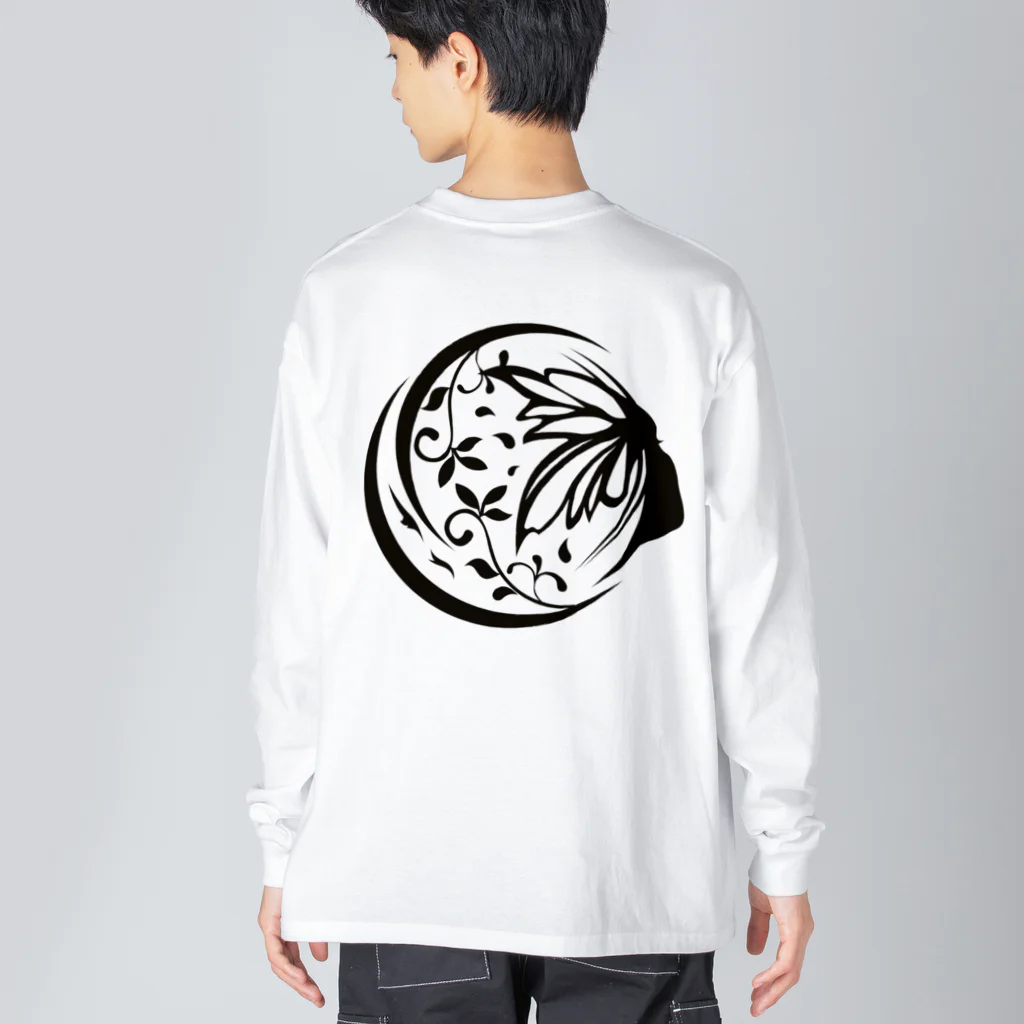 ブルームのBloomロゴシリーズ黒 Big Long Sleeve T-Shirt