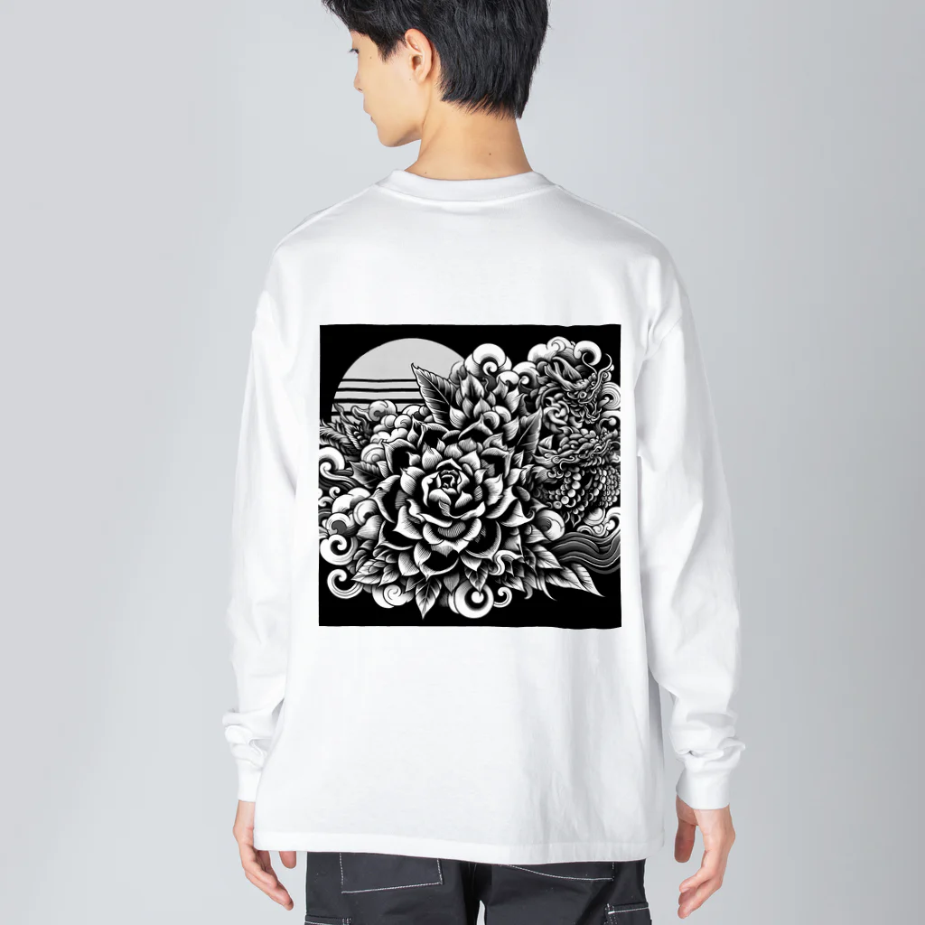 tooeの和華日　黒 Big Long Sleeve T-Shirt