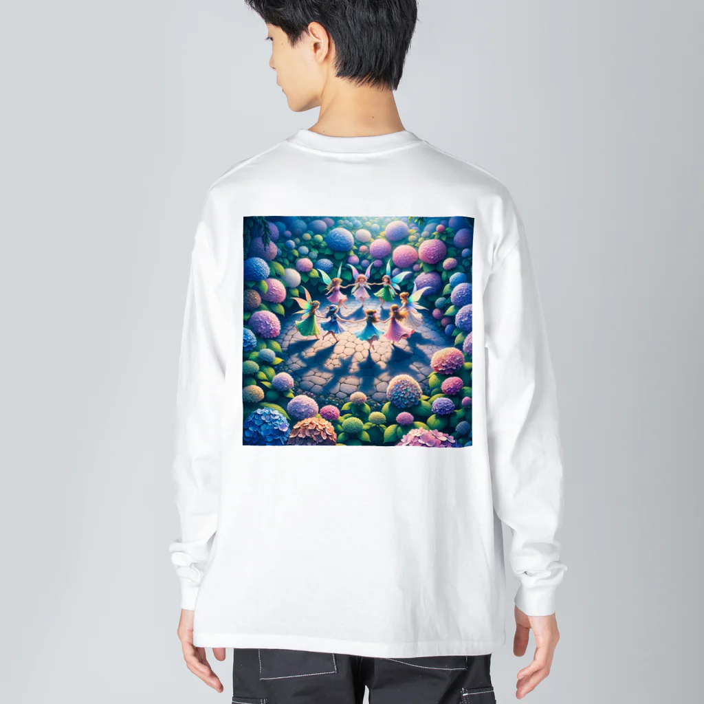 かるるんショップのあじさいと妖精 Big Long Sleeve T-Shirt