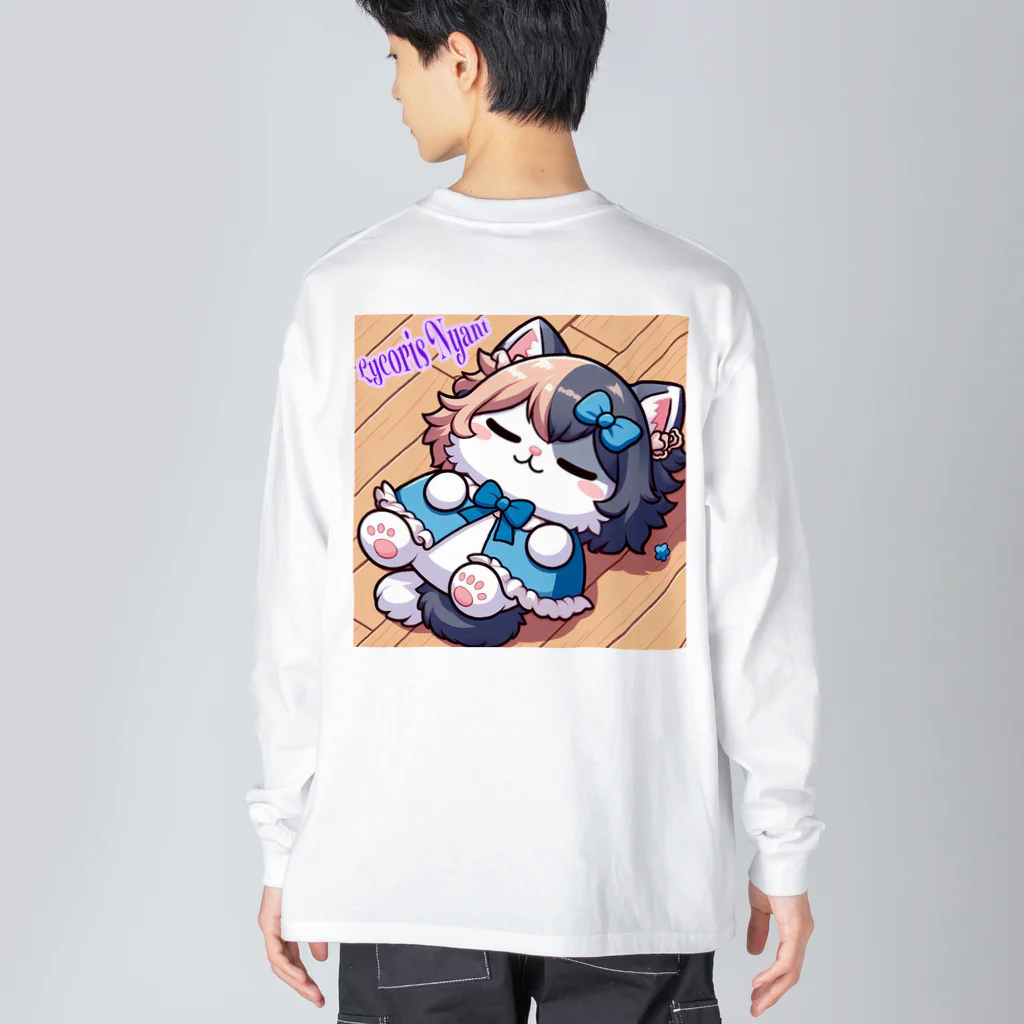 Lycoris Ant～リコリスアント～のりこりすにゃんと「半々にゃんと」 Big Long Sleeve T-Shirt