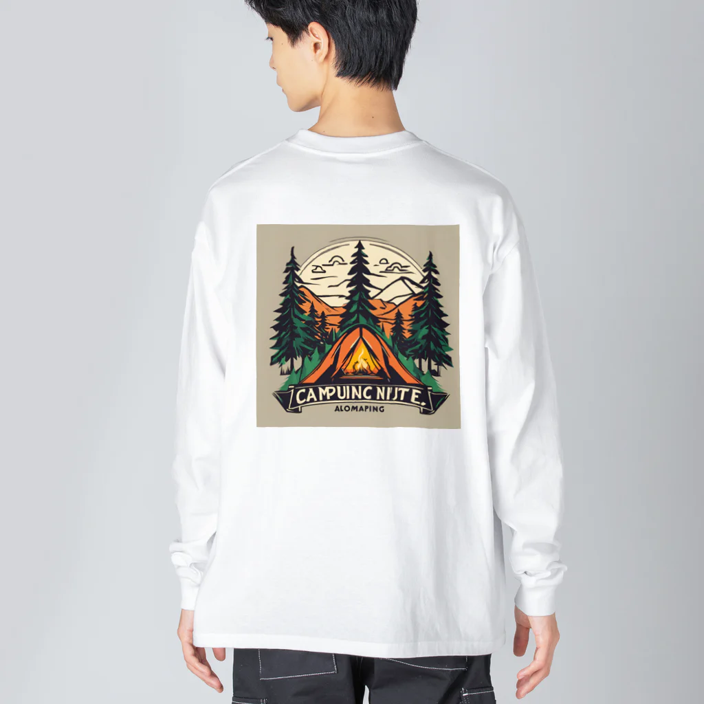 TM Designersの夕森キャンプファイヤー Big Long Sleeve T-Shirt