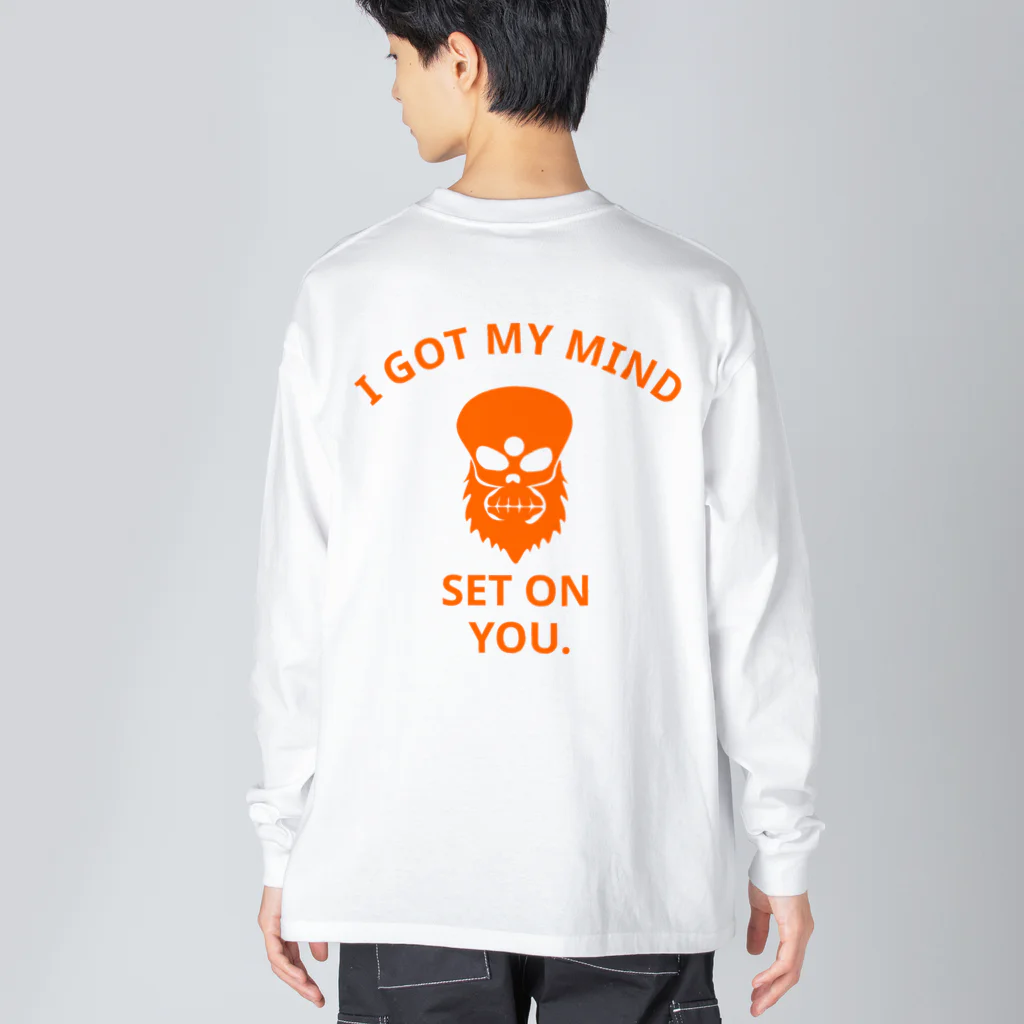 『NG （Niche・Gate）』ニッチゲート-- IN SUZURIのI GOT MY MIND SET ON YOU.(橙) ビッグシルエットロングスリーブTシャツ