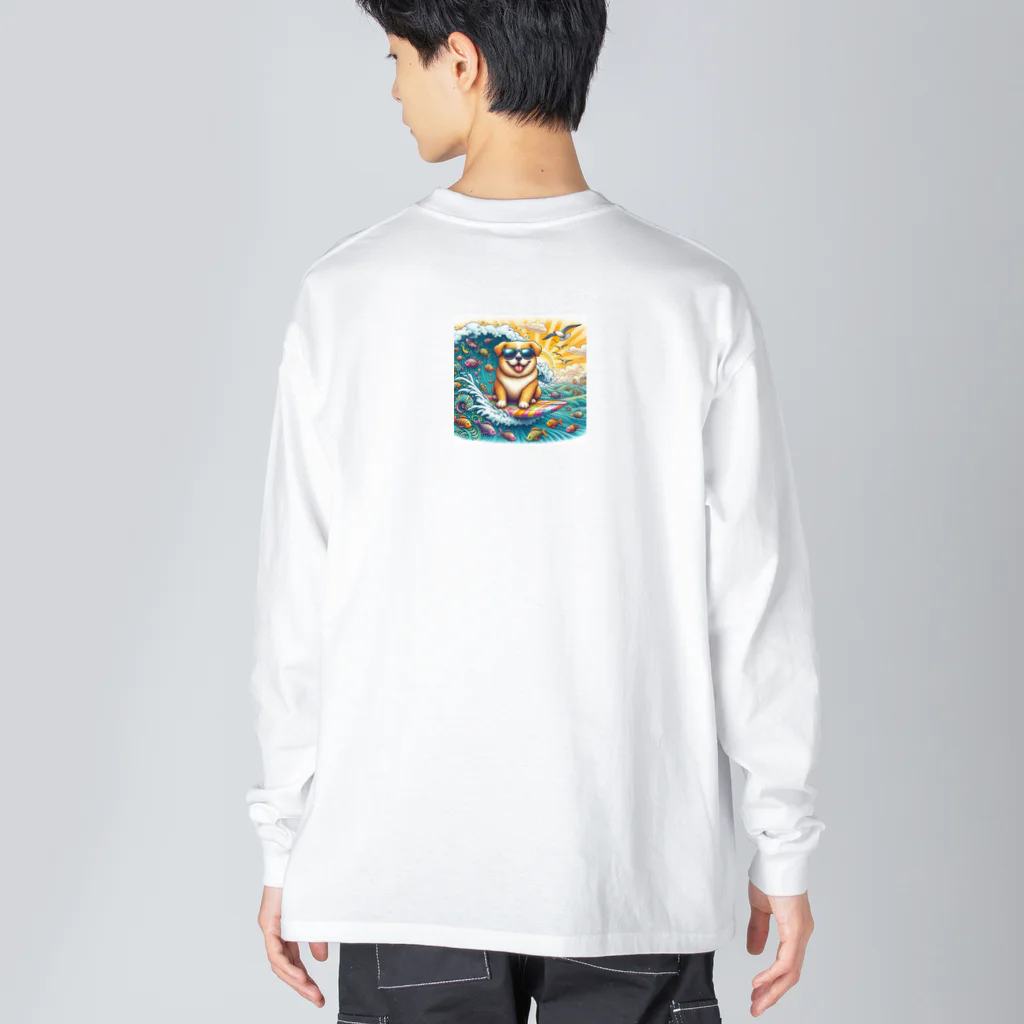 Mizのゆるハウスのサーフィンワンコ Big Long Sleeve T-Shirt