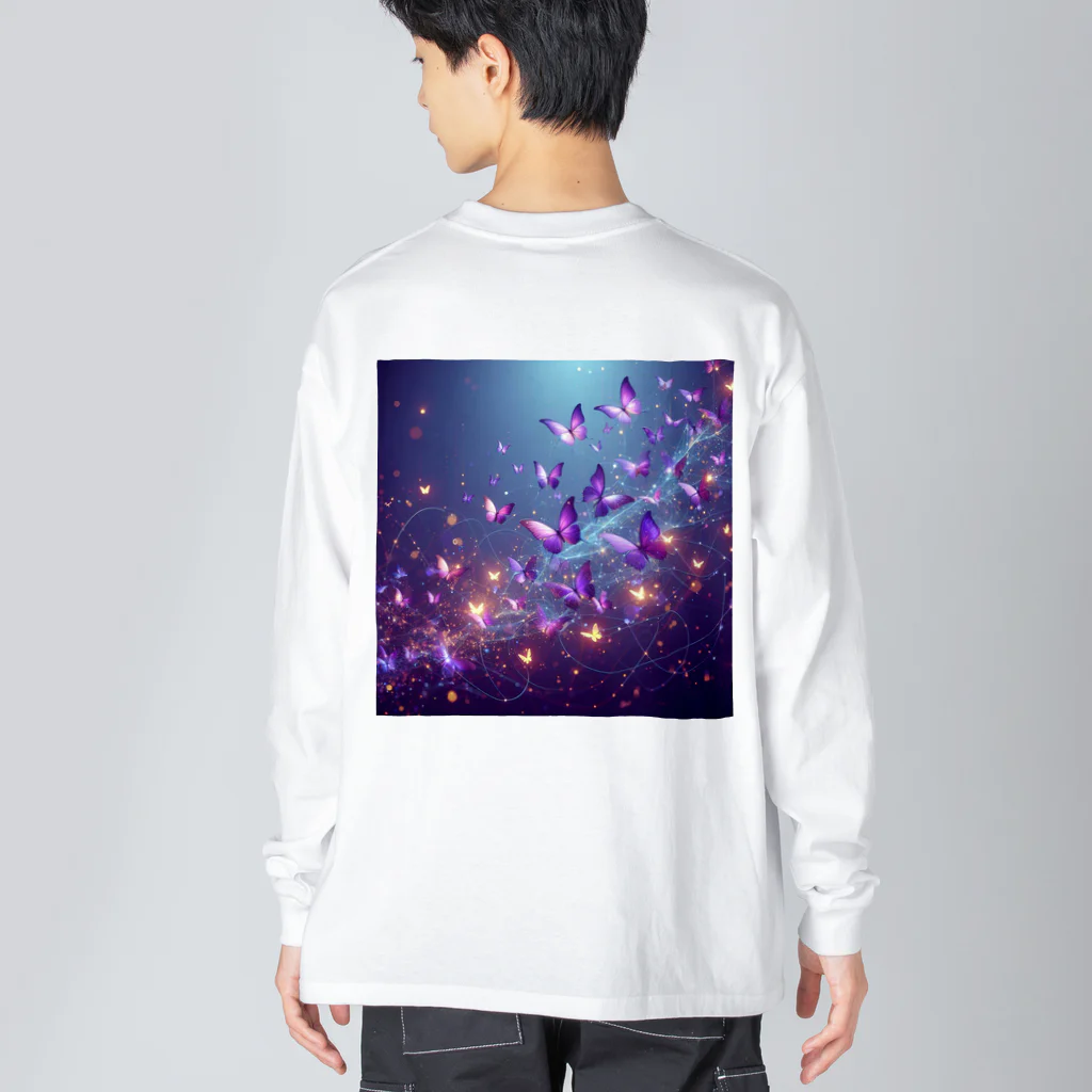 Hojo_Gorozaemonの紫蝶・壱 Big Long Sleeve T-Shirt