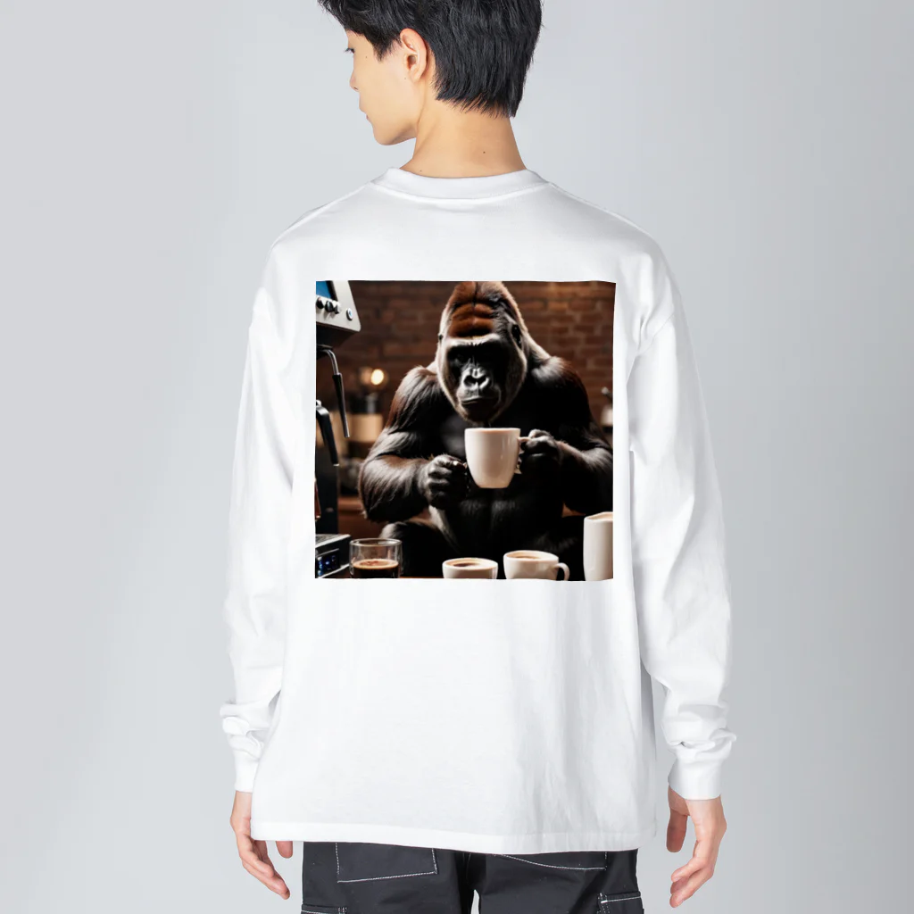 WildRiceのカフェゴリラ Big Long Sleeve T-Shirt