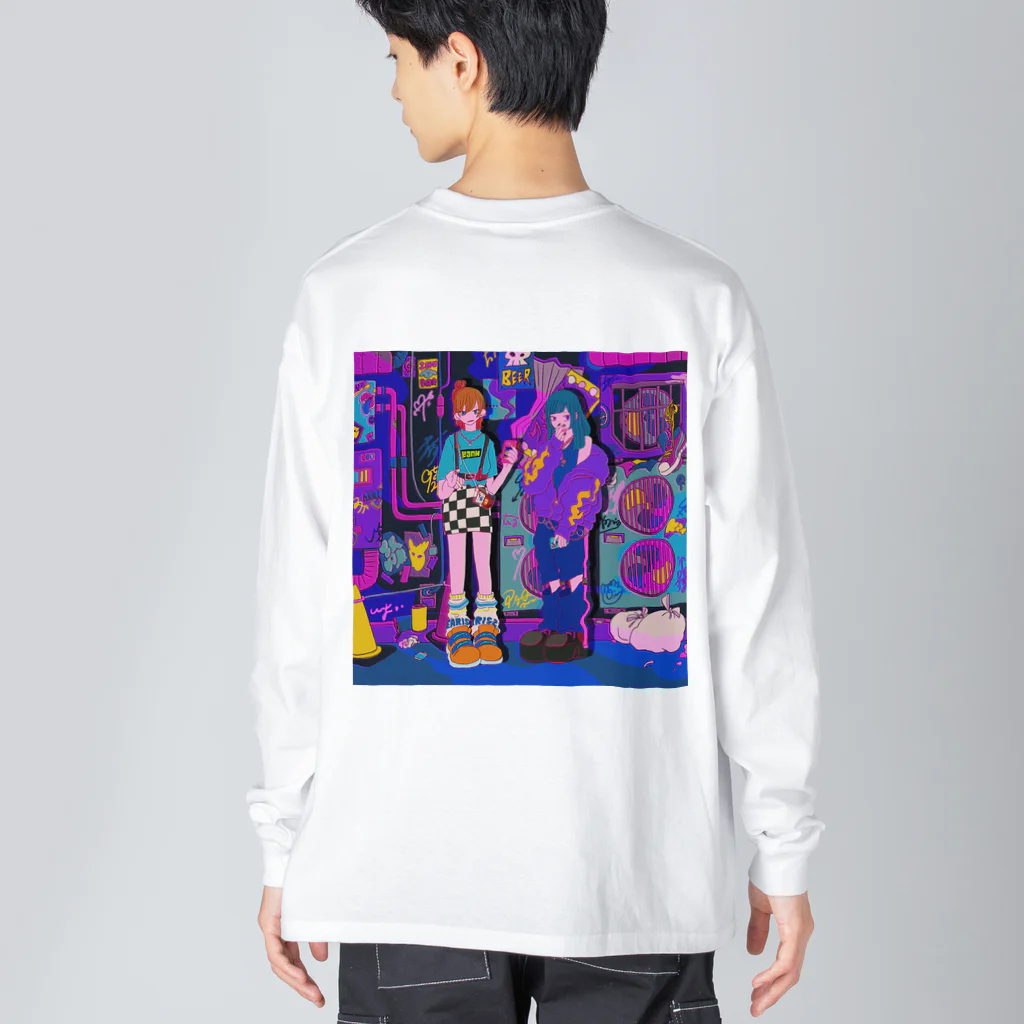 クドウカリン オンライン ショップのごちゃごちゃストリート Big Long Sleeve T-Shirt