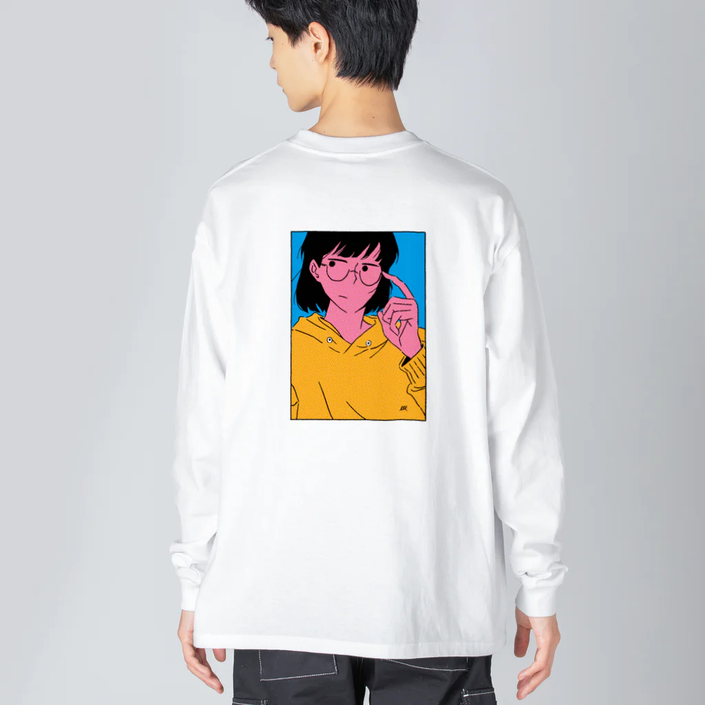 町田メロメのめがねの女の子 Big Long Sleeve T-Shirt