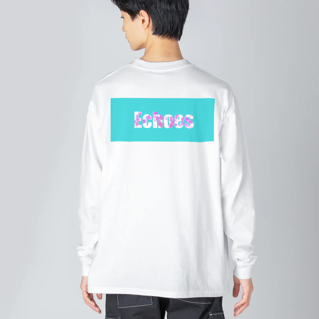 Echoes の爽やかロゴのサンダル mint×pink Big Long Sleeve T-Shirt