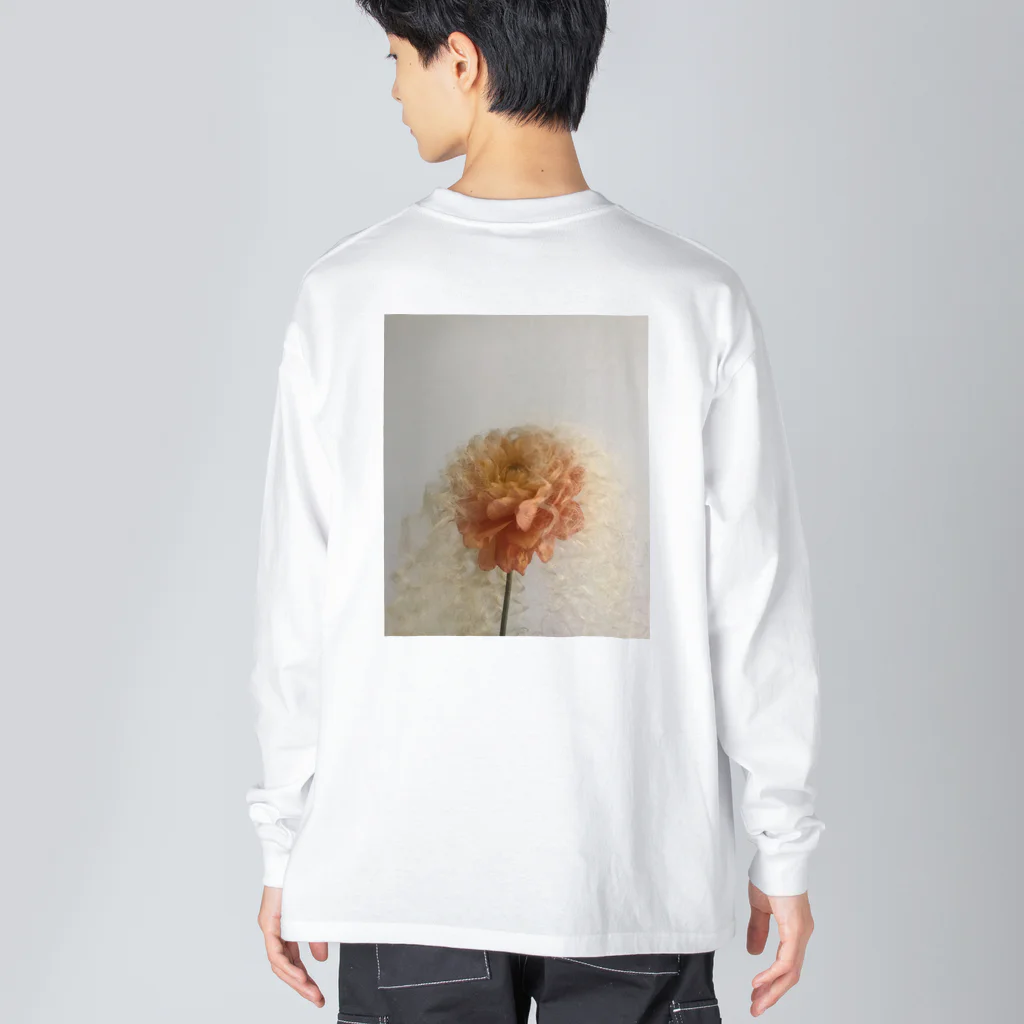 クワモト カツヒコのブロンドヘアの花 ビッグシルエットロングスリーブTシャツ