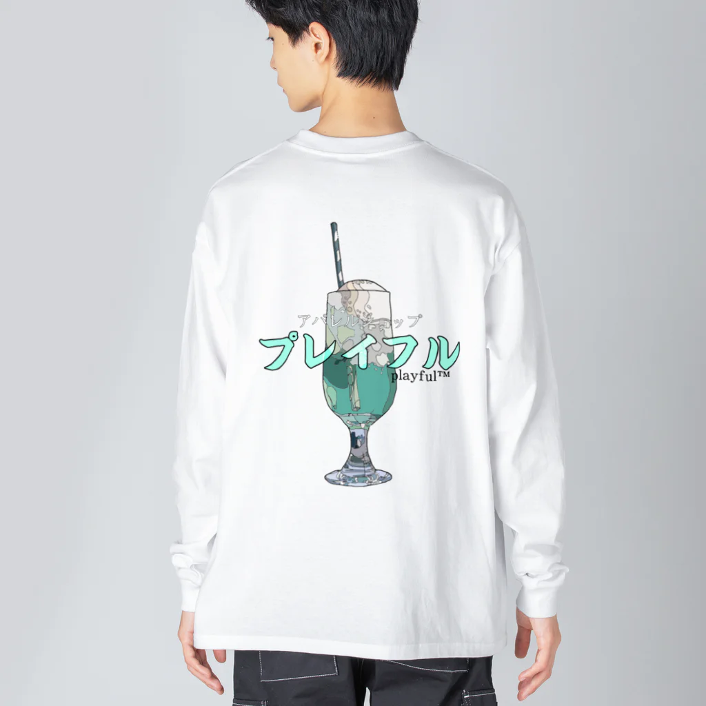 playfulのメロンソーダlong-Tee Big Long Sleeve T-Shirt