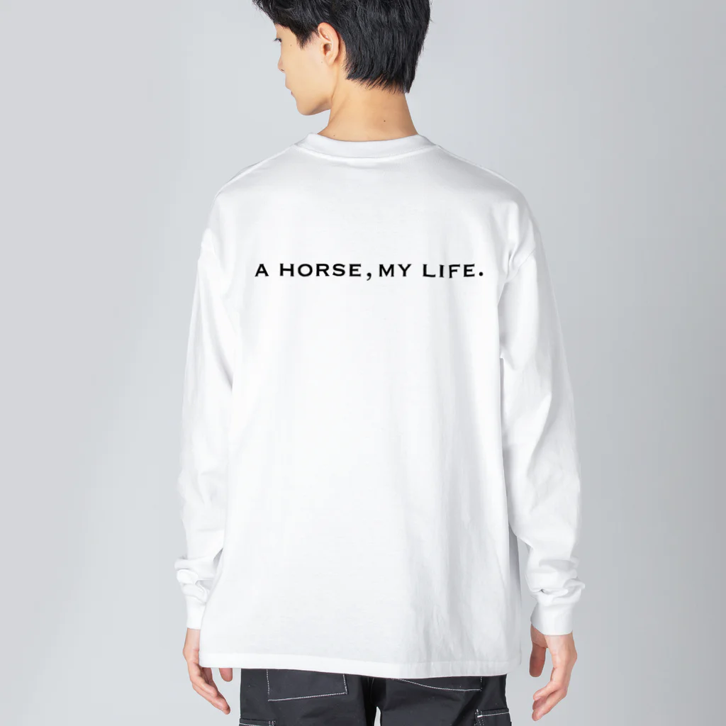 馬の絵の画家　斉藤いつみのサラブレッドの肖像画ロング Big Long Sleeve T-Shirt