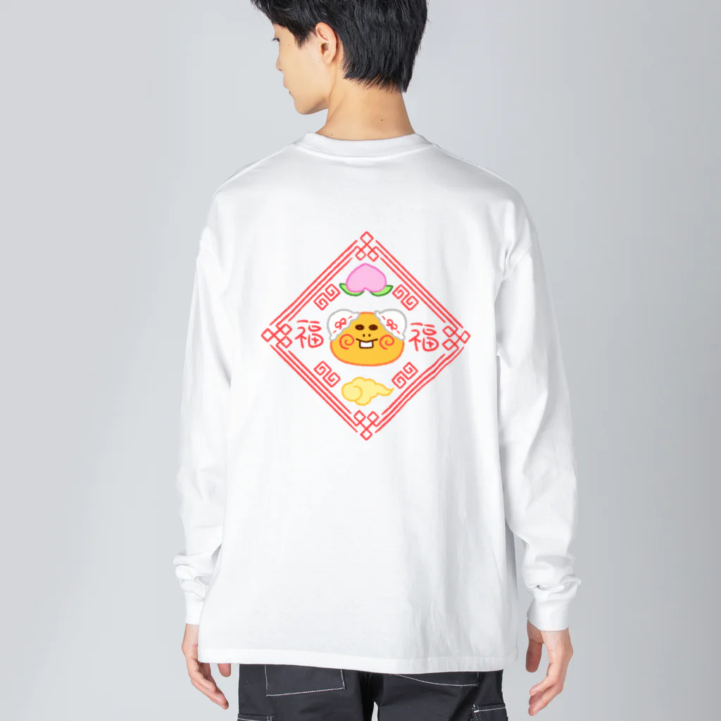 ふるりかのチャイナくまごん ビッグシルエットロングスリーブTシャツ