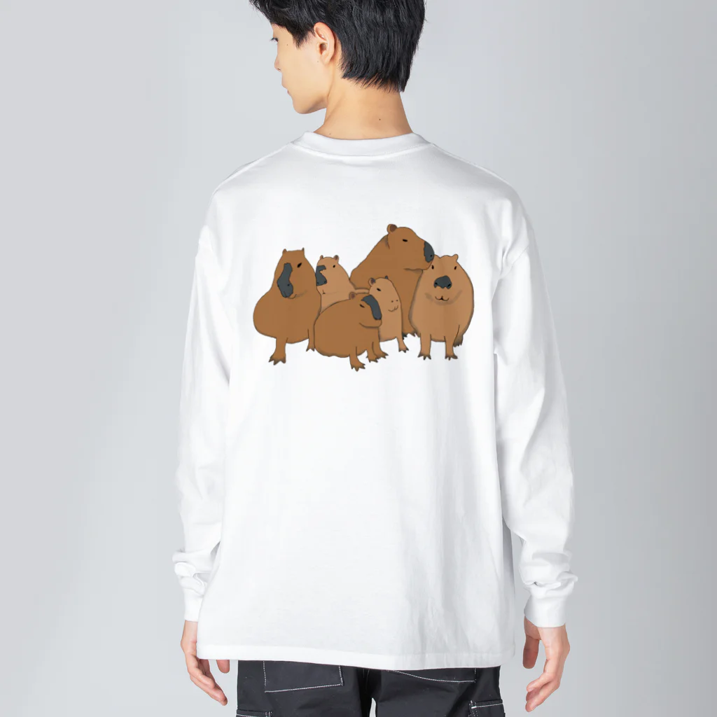 masumi maedaの寄り添うカピバラ　 Big Long Sleeve T-Shirt