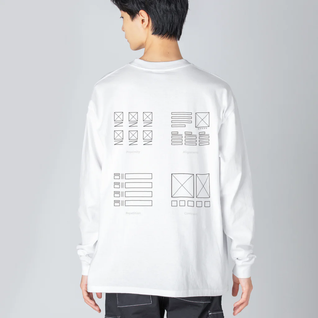 Q＆UMのデザインの4大原則 4DesignPrinciples　文字あり Big Long Sleeve T-Shirt