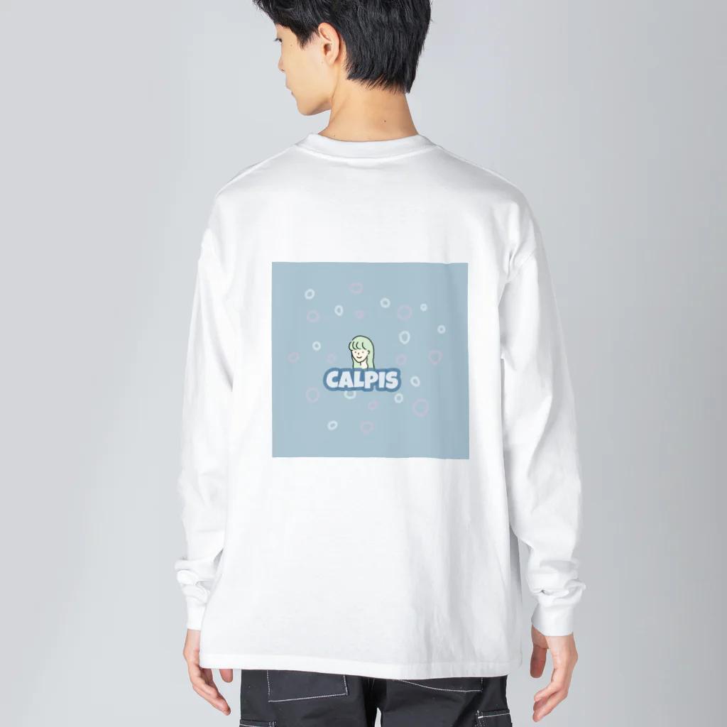 okomeのCALPISみたいな女の子 ビッグシルエットロングスリーブTシャツ