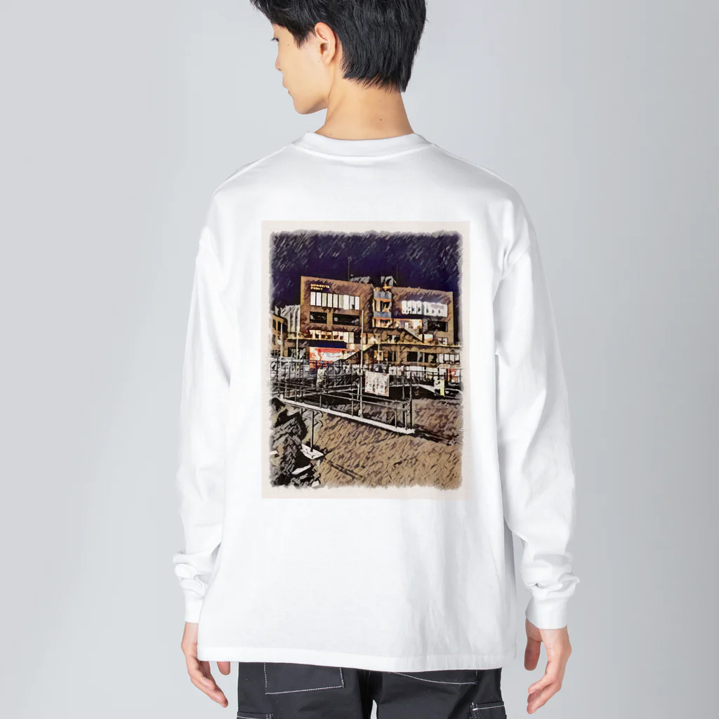 し"ょーし"のUNDER NORTH SWAMPビッグシルエットロングスリーブTシャツ（ロゴブラック） Big Long Sleeve T-Shirt