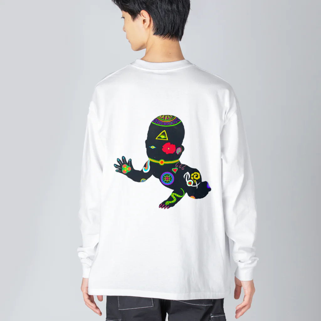 Bem_BassのPsychedelic Danger Baby ビッグシルエットロングスリーブTシャツ