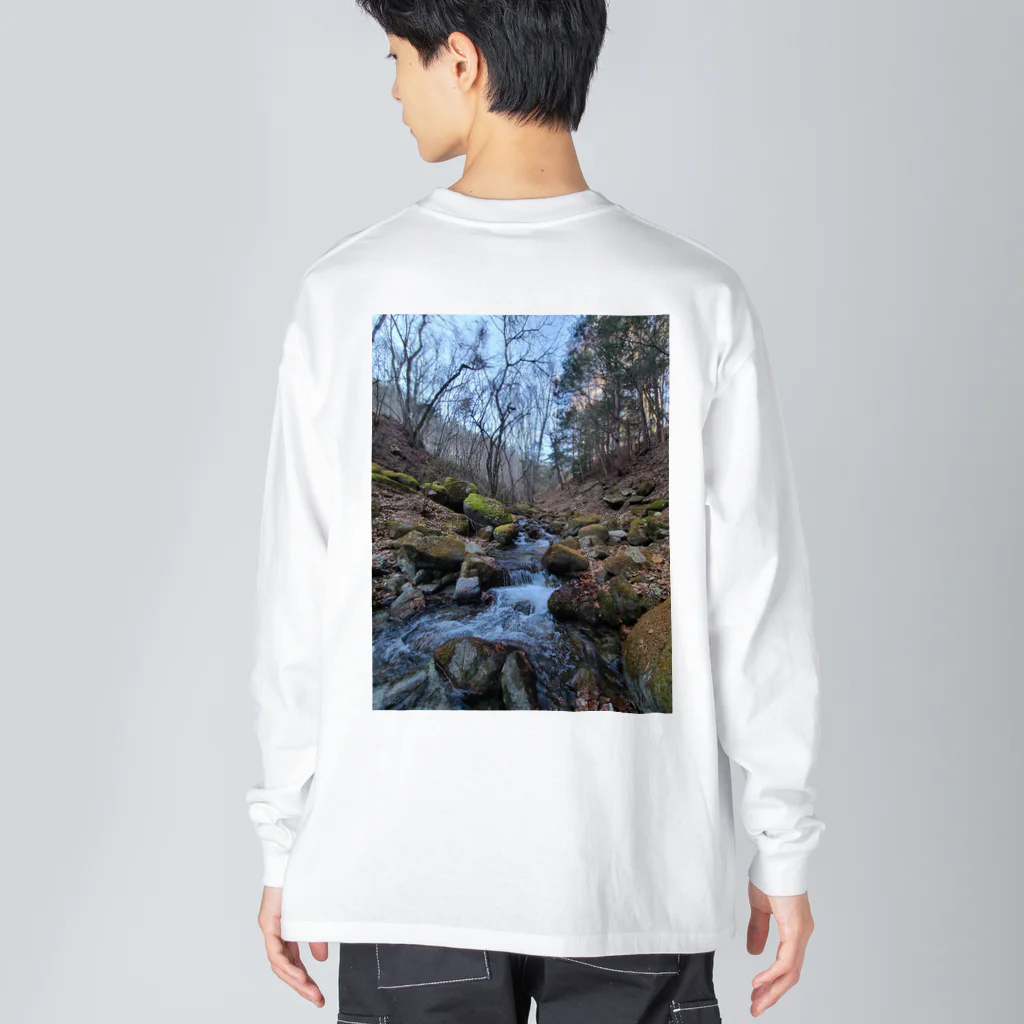 MountNatureの川 Big Long Sleeve T-Shirt