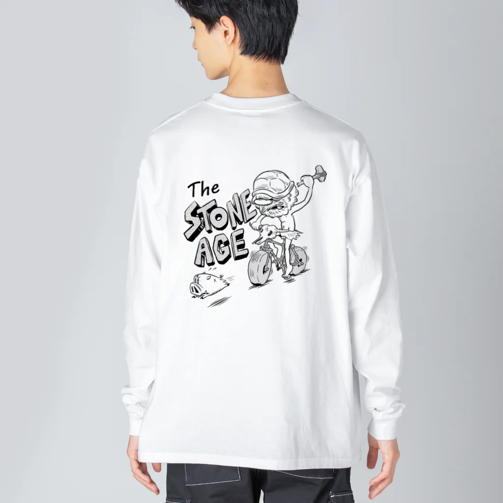 nidan-illustrationの"The STONE AGE" #2 ビッグシルエットロングスリーブTシャツ