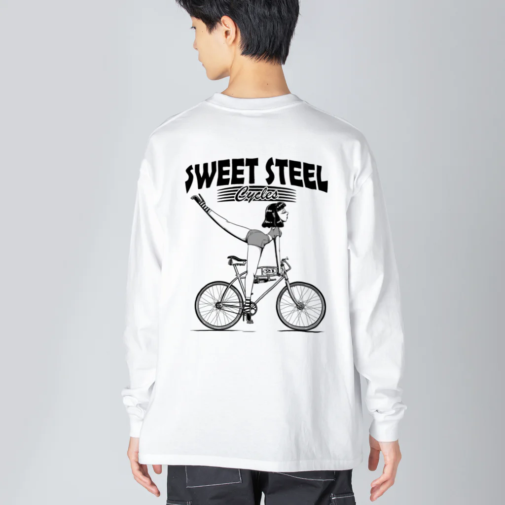 nidan-illustrationの"SWEET STEEL Cycles" #2 ビッグシルエットロングスリーブTシャツ